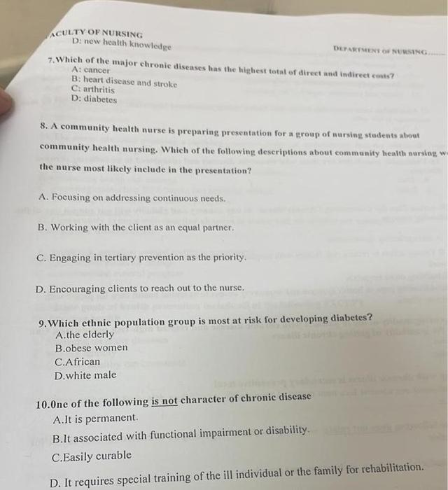 5 Which Is The Primary Goal Of Community Health Nursing A To Support And Supplement The Efforts Of The Medical Profes 2