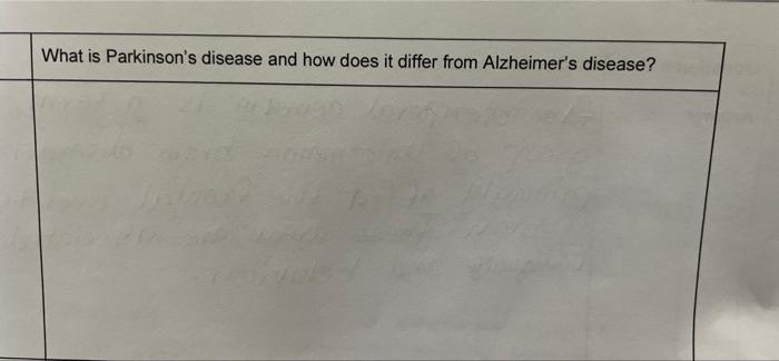 What Is Parkinson S Disease And How Does It Differ From Alzheimer S Disease 1