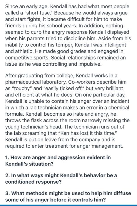 Since An Early Age Kendall Has Had What Most People Called A Short Fuse Because He Would Always Argue And Start Figh 1