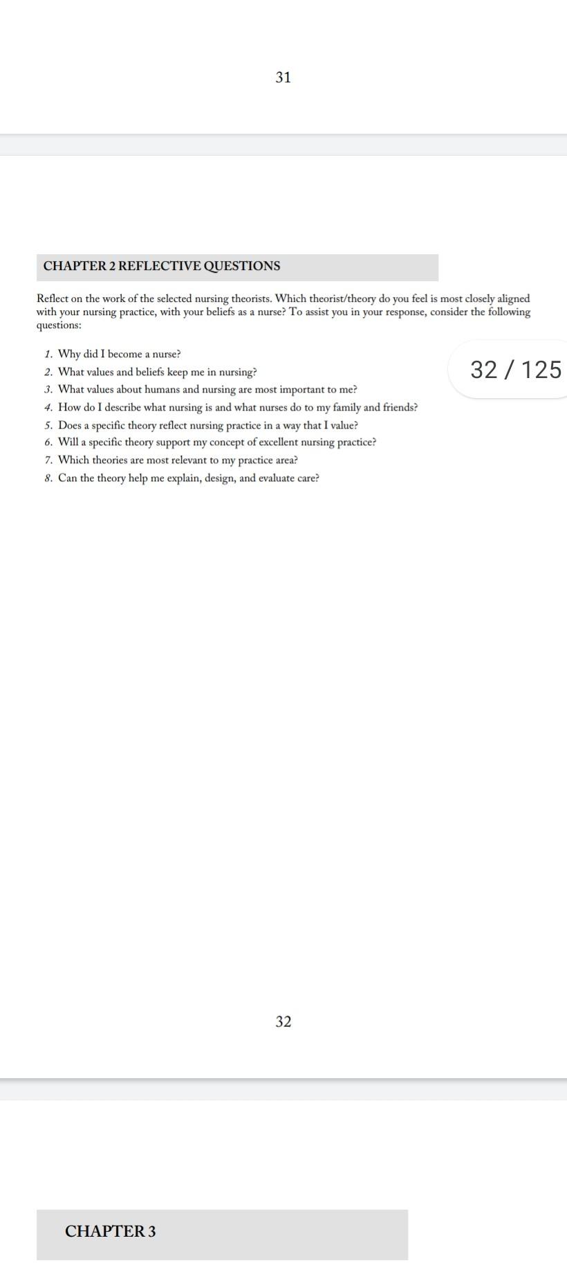 31 Chapter 2 Reflective Questions Reflect On The Work Of The Selected Nursing Theorists Which Theorist Theory Do You Fe 1