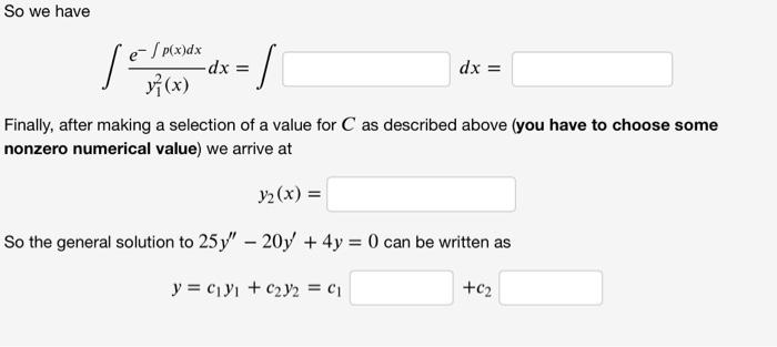 Given A Second Order Linear Homogeneous Differential Equation A X Y A X Y A X Y 0 We Know That A Fundamental 3