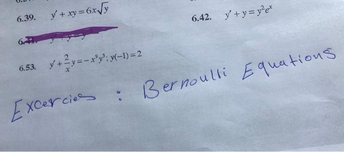 Bernoulli Equations 2