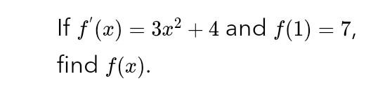 If F X 3x 4 And F 1 7 Find F X 1