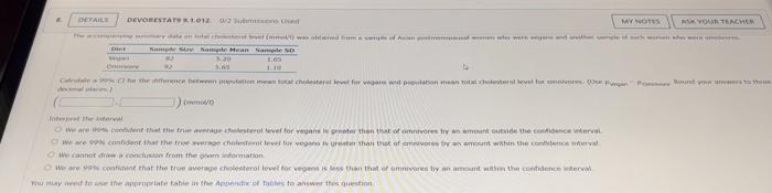 A Details Diet W Devorestats 1 012 0 2 Submissem Ted Ask Your Teacher Date On Their Heyet Mmol L Was Obtaered From A Sa 1