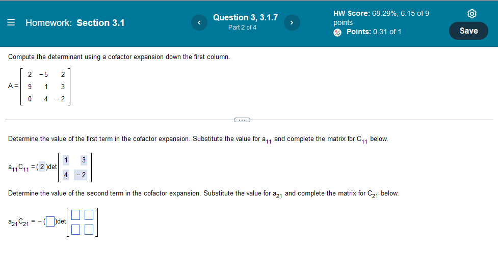 Linear Algebra 3 1 3 9 3 Has 4 Parts In Total 1