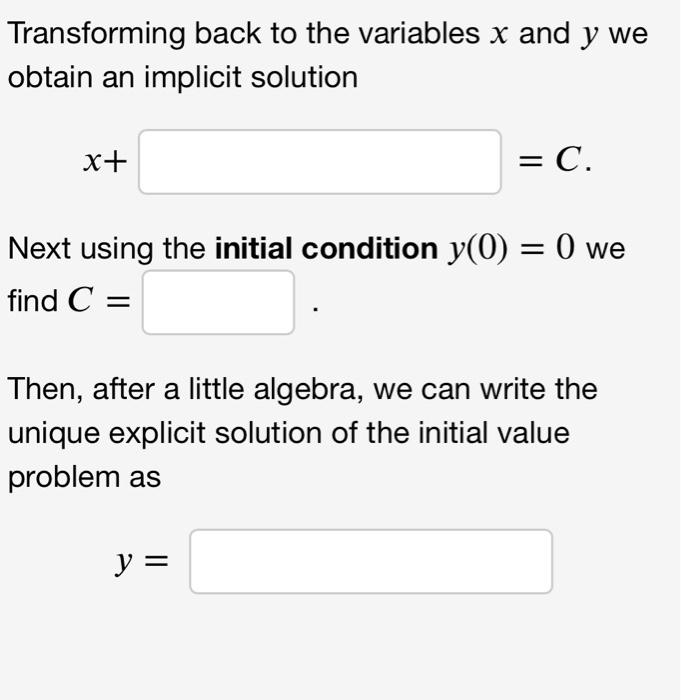 In Case An Equation Is In The Form Y F Ax By C I E The Rhs Is A Linear Function Of X And Y We Will Use The Su 2