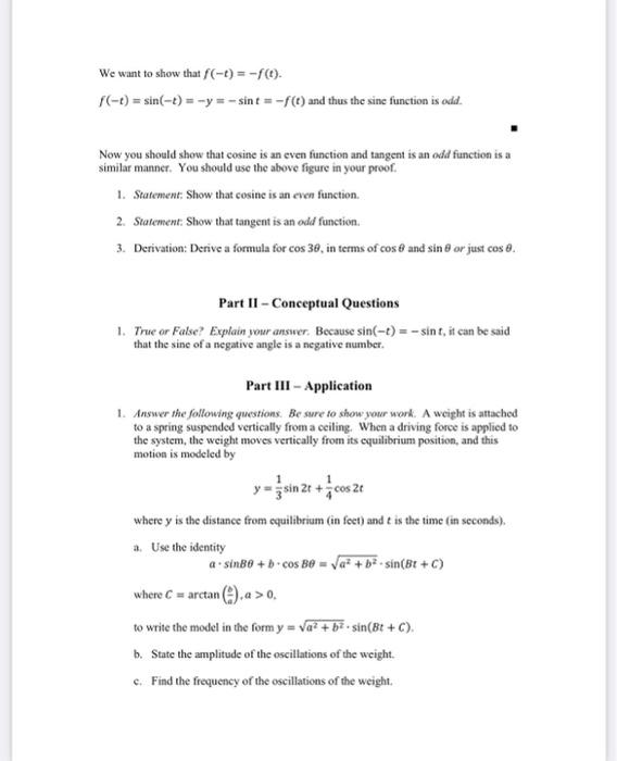 Mac1114 College Trigonometry Project 2 Instructions Either Complete The Project On Separate Or Type Your Answers Usin 2