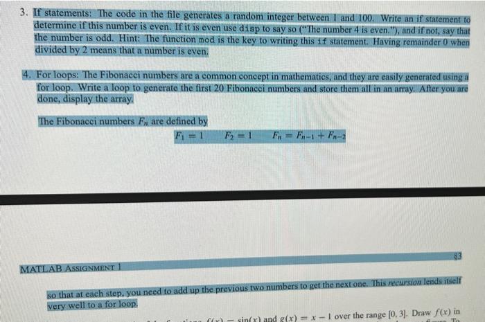 3 If Statements The Code In The File Generates A Random Integer Between 1 And 100 Write An If Statement To Determine 1