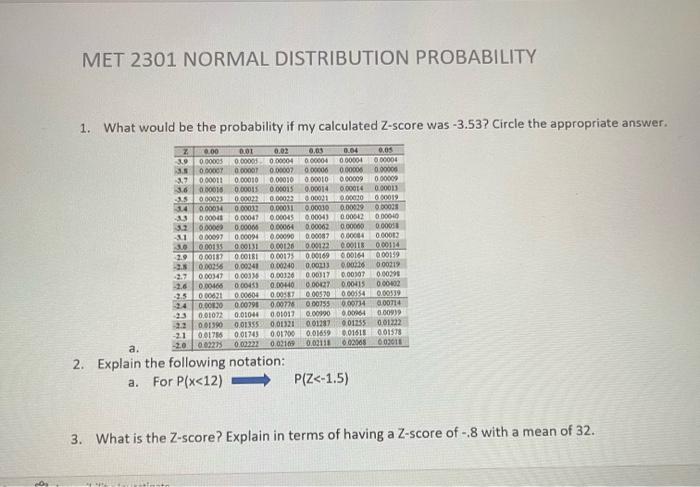 Z Score Equation 1