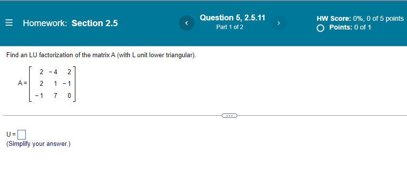 Linear Algebra 2 5 5 2 Parts 1