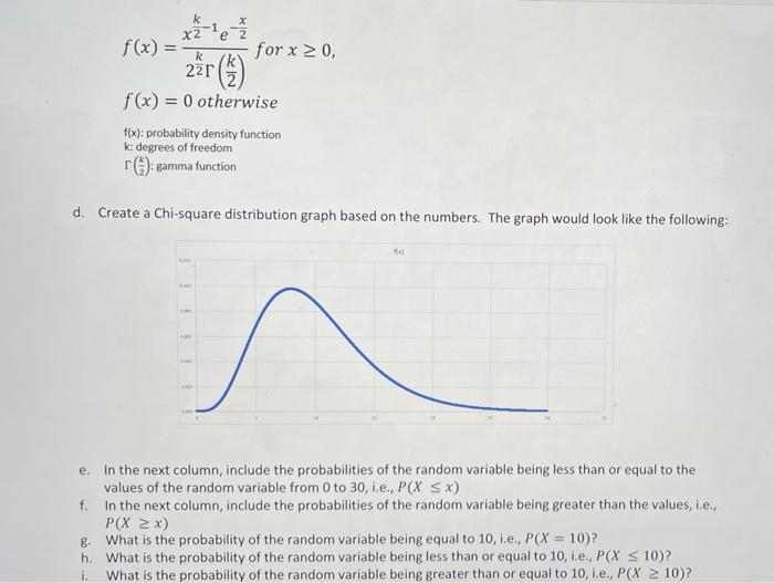 Question 2 In The Question 2 Tab Of The Excel File Follow The Instructions To Develop A Chi Square Distribution Table 2