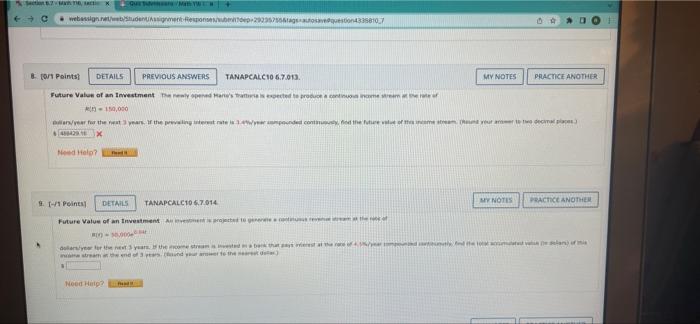 Nega Upr 4 0 2 Points Details Previous Answers Tanapcalc10 6 7 006 Consumers Surplus The Demand Function For A Cert 5