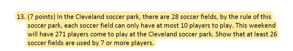 13 7 Points In The Cleveland Soccer Park There Are 28 Soccer Fields By The Rule Of This Soccer Park Each Soccer Fi 1