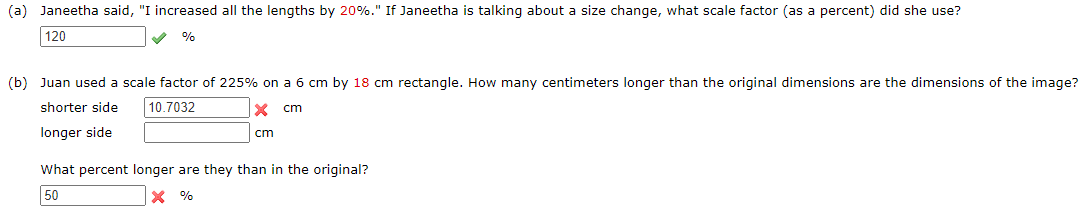 A Janeetha Said I Increased All The Lengths By 20 If Janeetha Is Talking About A Size Change What Scale Factor 1