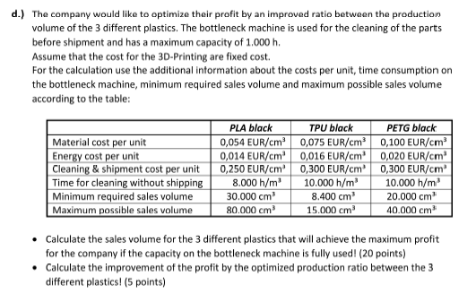 Please Solve Part D The First Picture Provides All The Necessary Inputs That Might Be Used In The Calculations 2
