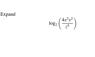 Expand Log 4x Y 1