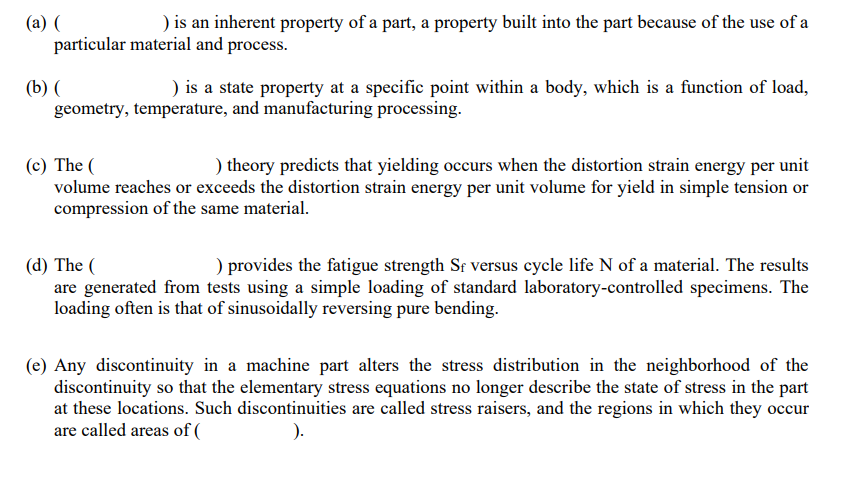 A Is An Inherent Property Of A Part A Property Built Into The Part Because Of The Use Of A Particular Material An 1