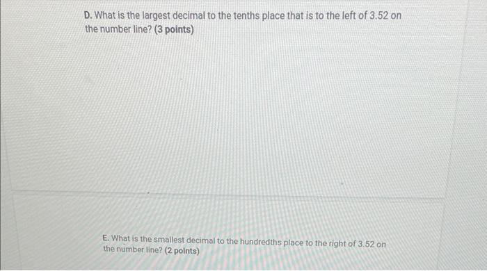 3 5 A What Is The Smallest Whole Number To The Right Of 3 52 3 Points B What Is The Largest Whole Number To The Lef 2