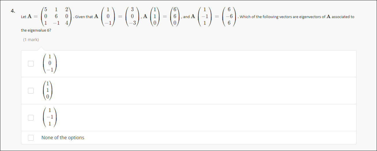 4 5 1 2 0 0 0 0 Let A 0 6 0 Given That A 0 A 1 6 And A 1 1 4 The Eigenvalue 6 1 Mar 1
