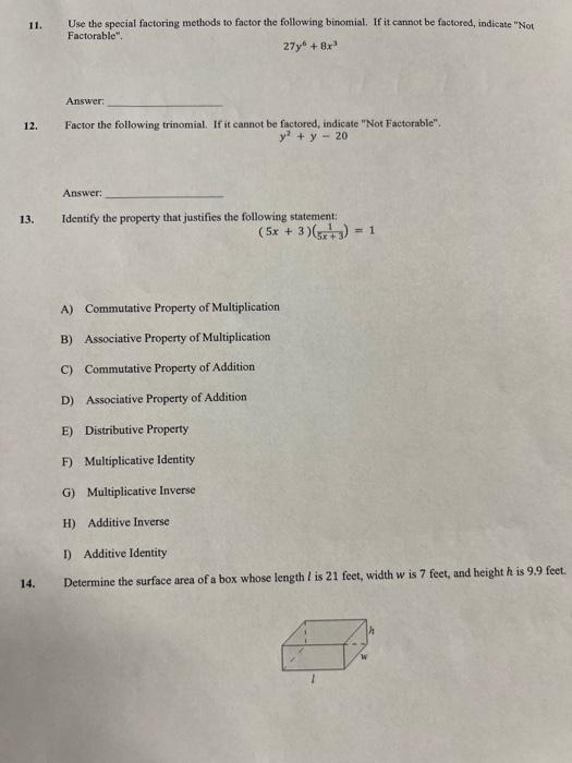 7 8 9 10 6 Determine The Surface Area Of A Right Circular Cylinder Shown Below Whose Radius R Is 6 Feet And Height 2