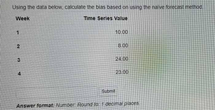 Using The Data Below What Is The Simple Exponential Smoothing Forecast For The 4th Week Where A 0 3 Week Time Series V 2
