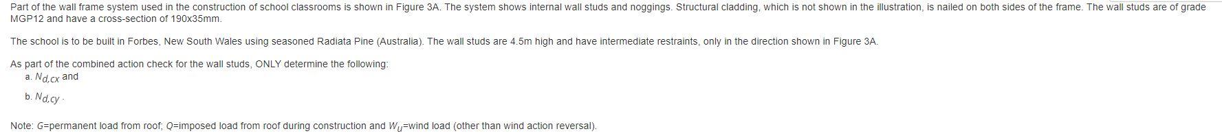 Part Of The Wall Frame System Used In The Construction Of School Classrooms Is Shown In Figure 3a The System Shows Inte 1