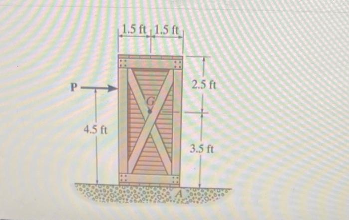 1 5 Ft 1 5 Ft P 2 5 Ft 4 5 Ft 3 5 Ft Determine The Maximum Force P That Can Be Applied Without Causing Movement Of Th 1