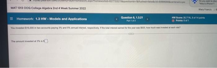 Yerhomework Aspx Homeworkid 627733211 Questionid 1 Flushedit Mat 1313 Oog College Algebra 2nd 4 Week Summer 2022 The Amo 1