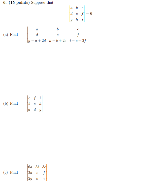 6 15 Points Suppose That A Find B Find C Find C Fi Be H A B 6a 3b 3c 2d E F 2g H 2 A B Pd A C D E F G A 2d H B 1