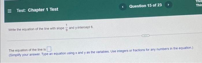 Test Chapter 1 Test Write The Equation Of The Function If Its Rate Of Change Is 13 And Its Initial Value Is 14 Questi 26