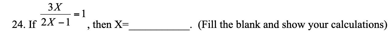 Fill The Blank 1 If 2x 3 0 Then X 2 If X 2 Then X 2 1