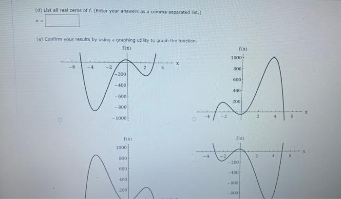 Consider The Following Function Function Factors F X 8x14x 127x 24x 45 X 3 X 5 A Verify The Given Factors 2