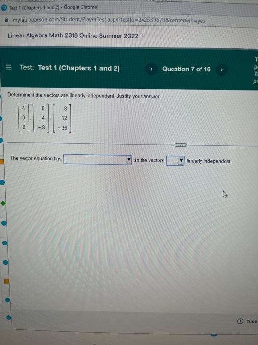 16158 Openvellumhmac 5a06b2bf451842e9cal 14095b5a6e 10016 Test 1 Chapters 1 And 2 Google Chrome Mylab Pearson Com St 2