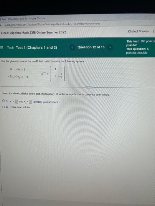 Test 1 Chapters 1 And 2 Google Chrome Mylab Pearson Com Student Playertest Aspx Testid 2425396798centerwin Yes Linear 1