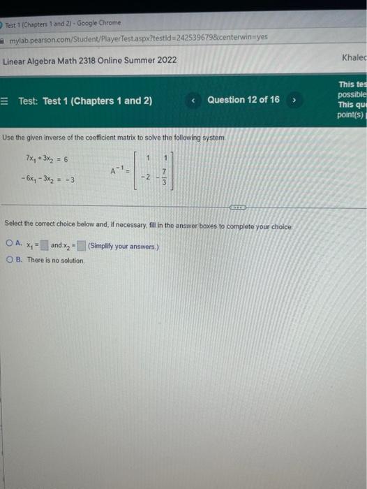 Test 1 Chapters 1 And 2 Google Chrome Mylab Pearson Com Student Playertest Aspx Testid 2425396798centerwin Yes Linear 2