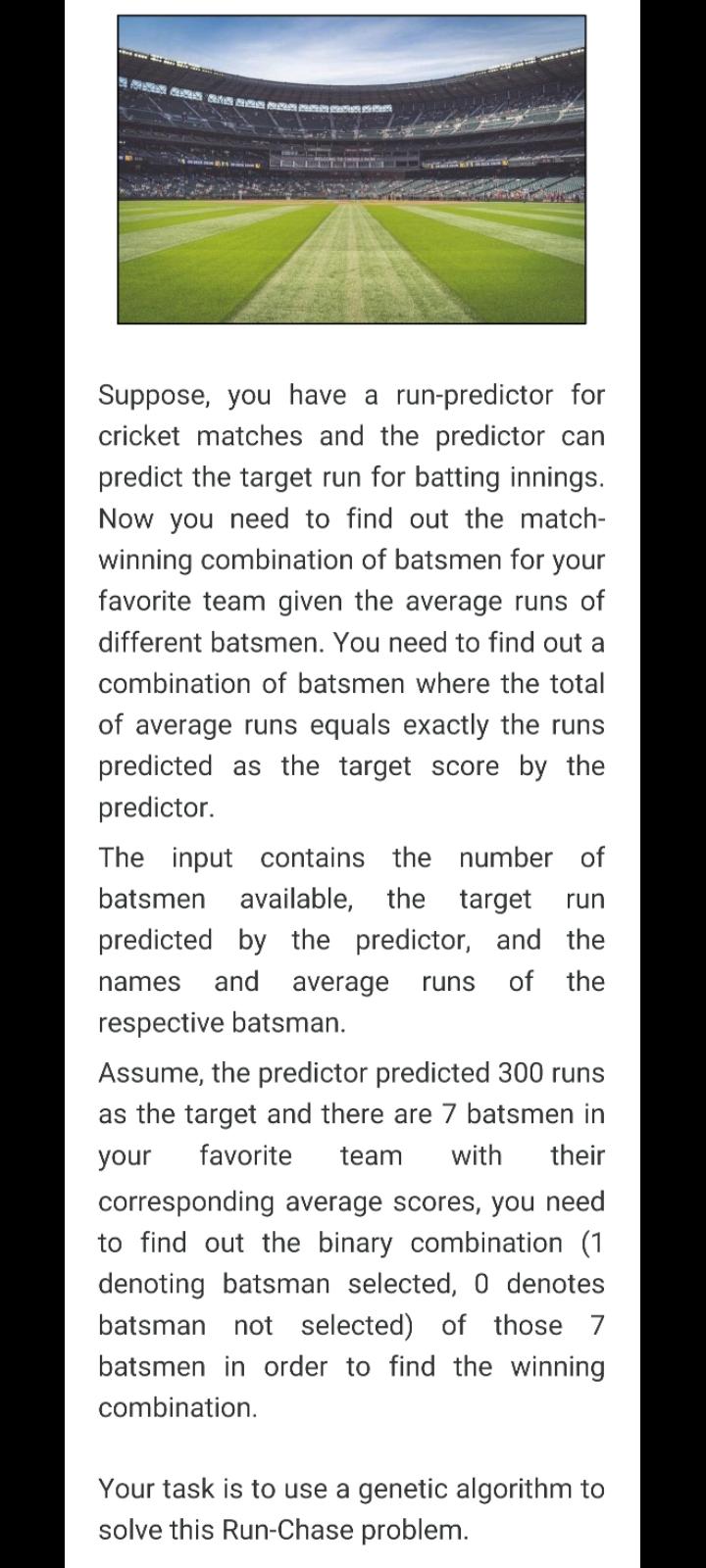 A Mixer An Anaaaa Naa Amman Li Suppose You Have A Run Predictor For Cricket Matches And The Predictor Can Predict The T 1