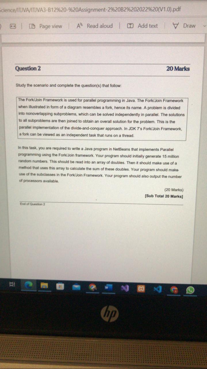Science Itiva Itjva3 B12 20 20assignment 2 20b2 202022 20 V1 0 Pdf A Read Aloud Page View Question 2 Study The Scenari 1