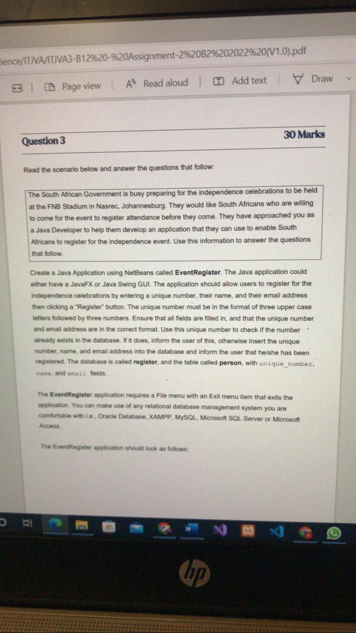 Ience Itiva It Va3 B12 20 20assignment 2 20b2 202022 20 V1 0 Pdf Page View A Read Aloud Add Text Question 3 Read The 1