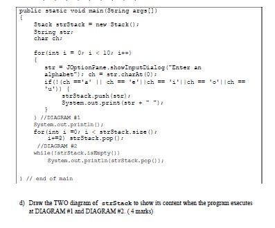 Public Static Void Main String Args Stack Strstack New Stack String Str Char Ch For Int I 0 I 10 I S 1