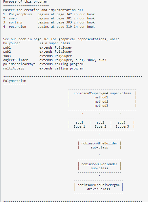 Purpose Of This Program Master The Creation And Implementation Of 1 Polymorphism Begins At Page 342 In Our Book 2 1