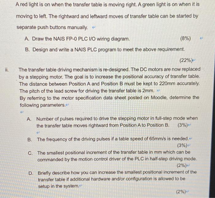 Question 1 40 Move Left Move Right B A Limit Switch 502 Limit Switch 501 Fig 1 Linear Actuator Power 24v 24v 2