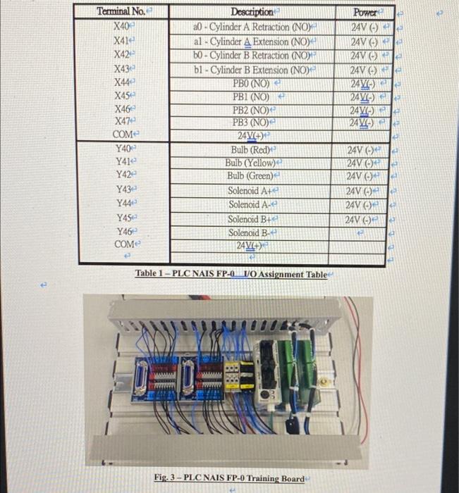 Question 2 40 Fig 1 Double Acting Cyliners With Reed Position Sensors And Control Box Cylinder A A0 Al Cylinder B 2