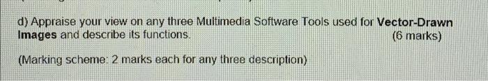 D Appraise Your View On Any Three Multimedia Software Tools Used For Vector Drawn Images And Describe Its Functions 6 1
