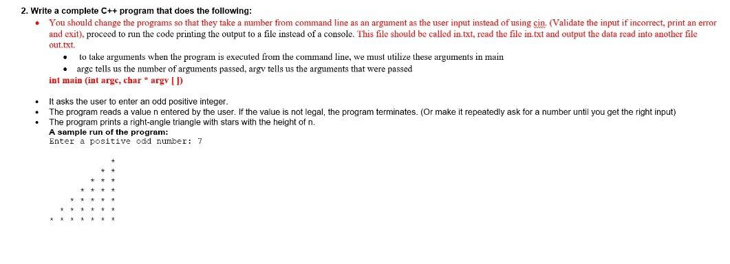2 Write A Complete C Program That Does The Following You Should Change The Programs So That They Take A Number Fro 1