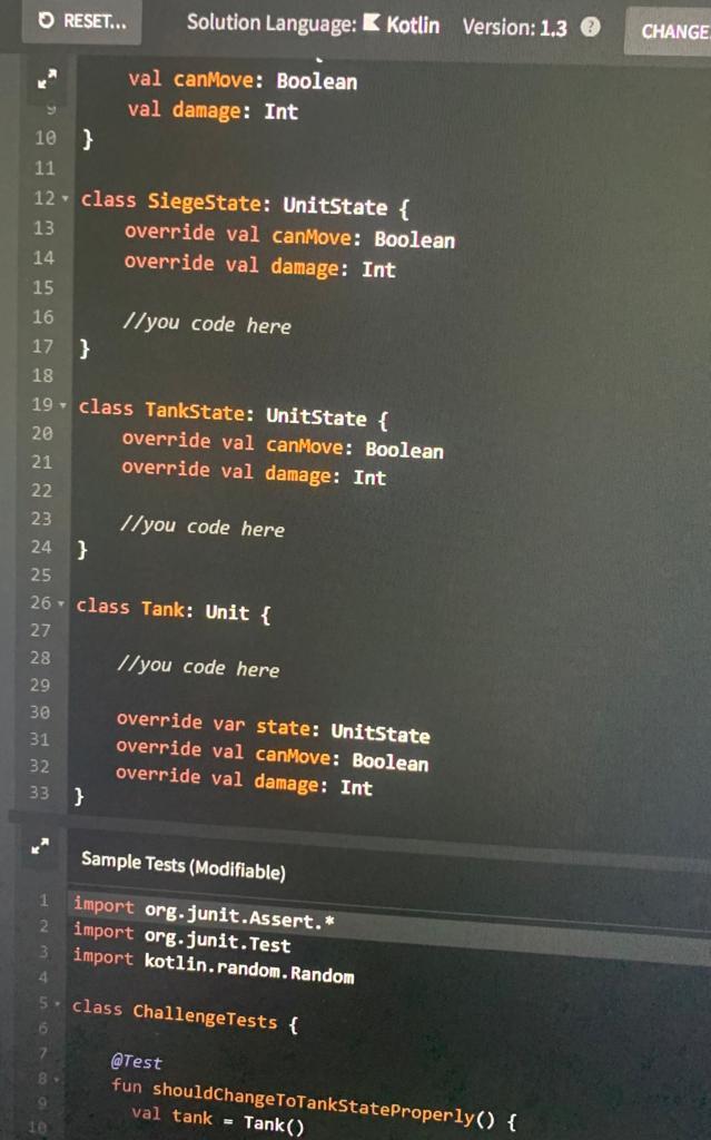 The State Design Pattern Can Be Used For Example To Manage The State Of A Tank In The Starcraft Game The Pattern Cons 1
