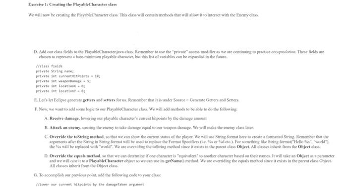 Exercise 1 Creating The Playablecharacter Class We Will Now Be Creating The Playablecharacter Class This Class Will Co 7