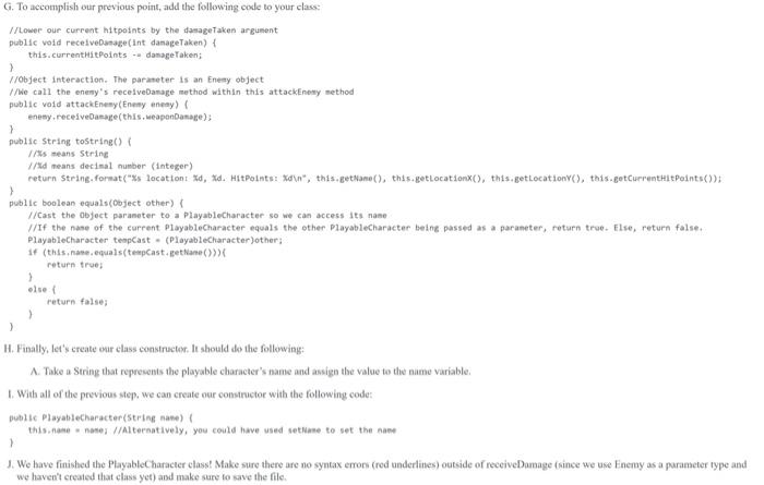Exercise 1 Creating The Playablecharacter Class We Will Now Be Creating The Playablecharacter Class This Class Will Co 9