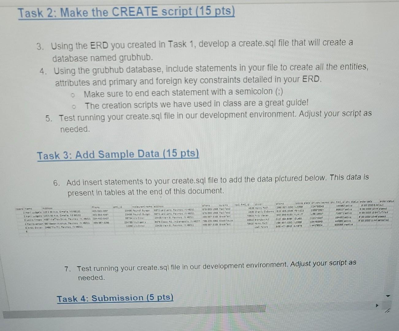 Task 1 Create An Erd 15 Pts 1 Using The Business Rules Below Create An Erd Using Lucidchart Business Rules For 2