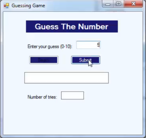 C Windowsformapp Help With Code For This Assignment You Are To Create A Random Number Guessing Game The Computer Will 3