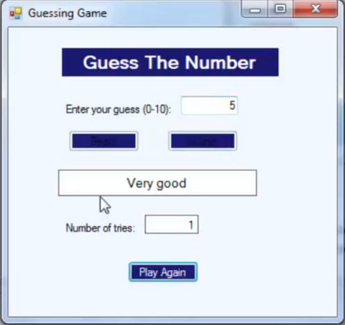 C Windowsformapp Help With Code For This Assignment You Are To Create A Random Number Guessing Game The Computer Will 4